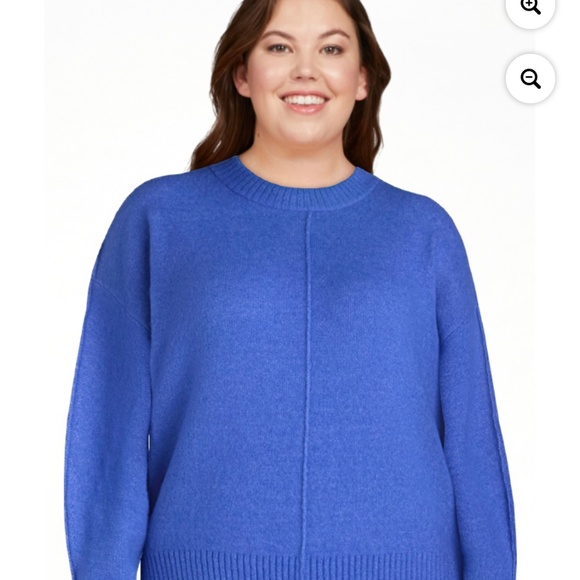 Scoop NYC Plus Dazzling Blue Crewneck Sweater Size 4X NWT - Picture 1 of 9